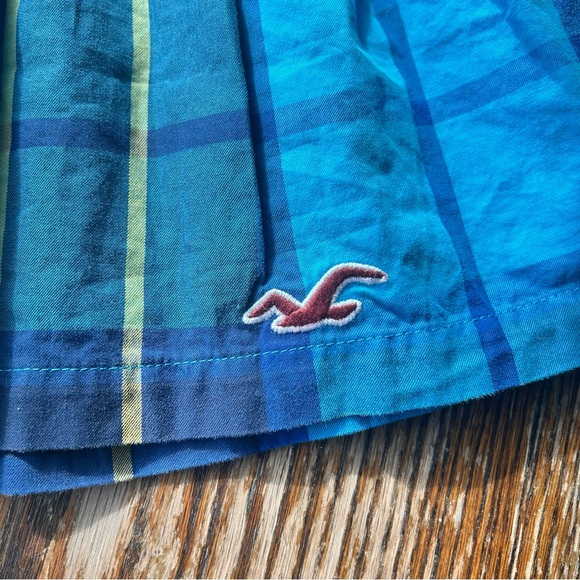 Hollister Teal and Navy Plaid Skirt - Picture 3 of 5